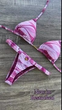 Fashionable Color Print Sexy Split Bikini