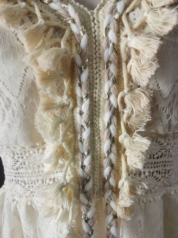 V-Neck Lace-Up Strappy Dress