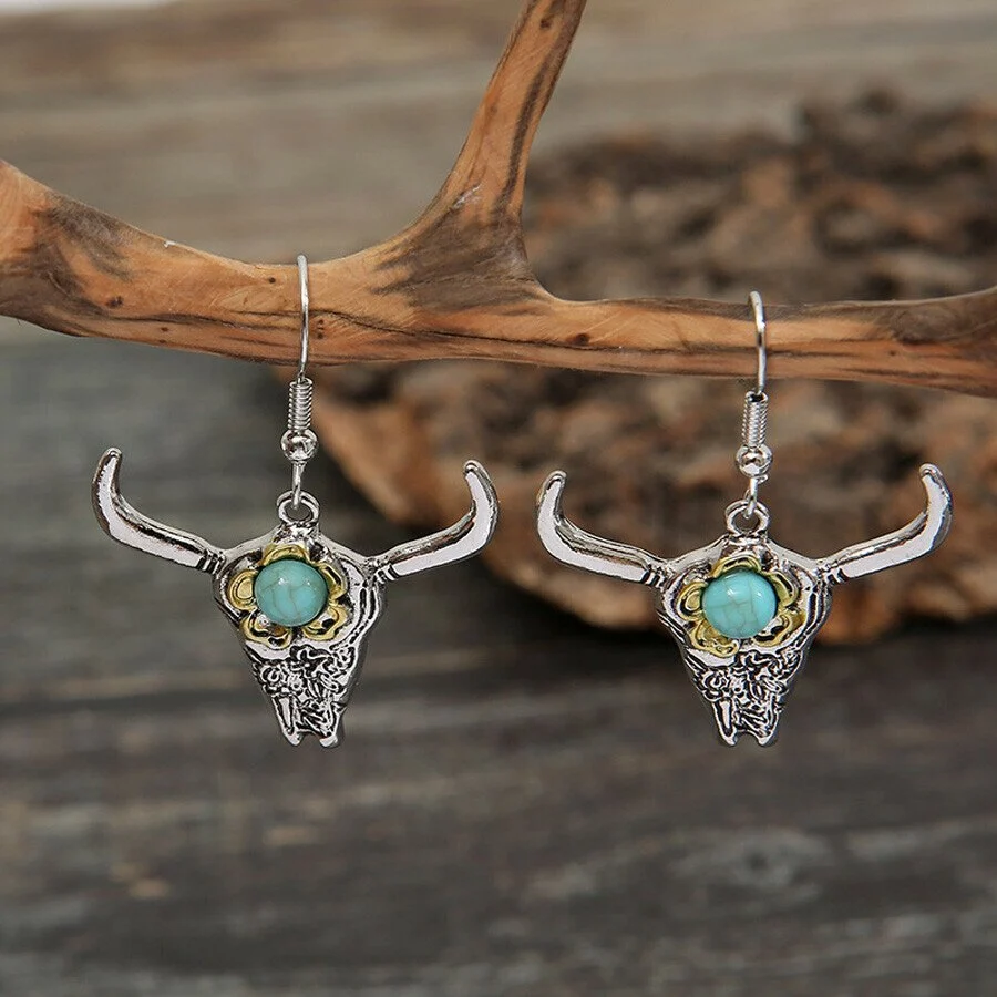 Bull Head Gypsy Earrings